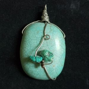 Turquoise Pendant-Handmade